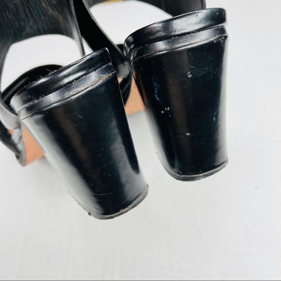 & OTHER STORIES black Velcro strap block heels - Picture 6 of 9